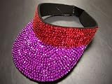 51B62XLx4%2BL. SL160  Red Hat Lady Society / Color Beaded Visors / Elastic Back / Red & Purple