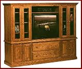2-Piece Double End Entertainment Center-Maple (Natural Finish)