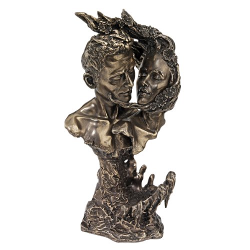 Passionate Lovers Faux Bronze Art Deco Statue Sculpture Figurine