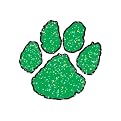 Paw Print Cheek Glitter Decal 100-pk. - Green
