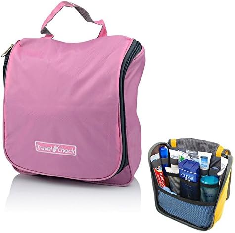 SZTALE Hanging Travel Toiletry Bag with Hook Water-resistant Small Pink