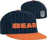 Chicago Bears Flex Hat: Pinstripe Flat Brim Flex Hat
