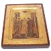Annunciation - Visitation Icon with sheets of Gold (Lithography) ( 4x5 inches )