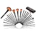 SHANY Studio Quality Natural Cosmetic Brush Set with Leather Pouch, 24 Count