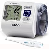 Omron BP629 3 Series Wrist Blood Pressure Monitor with Thermometer