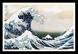 Hokusai Great Wave Japan Tsunami Art Framed Poster Print - 24 X 36