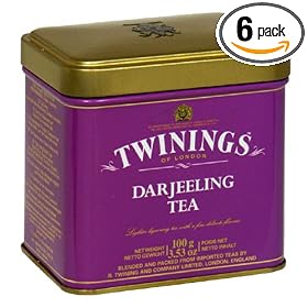 Twinings Darjeeling Tea, Loose Tea, 3.53-Ounce Tins (Pack of 6)