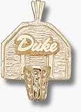 Duke Blue Devils Duke Basketball Backboard Pendant - 14KT Gold Jewelry