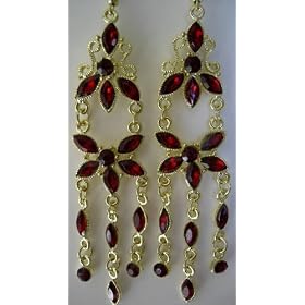 Click here to buy Saka's Flower Dangle Chandelier Earrings - Clearance ! by Saka's.