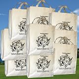 ThePlanetBagShortHandleSetofNine(9)100%CottonReusableGroceryShoppingBag