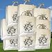 The Planet Bag Short Handle Set of Nine (9) 100% Cotton Reusable Grocery Shopping Bag