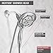 Delta Faucet 4-Spray H2Okinetic In2ition 2-in-1 Dual Hand Held Shower Head with Hose and Magnetic Docking, Polished Nickel 58471-PN-PK