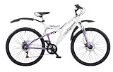 Boss Stealth Womens Dual Suspension Mountain Bike - 18 Inch, White/Purple