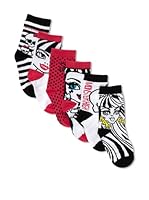 Pack X 6 Calcetines Monster High (Blanco / Negro / Fucsia)