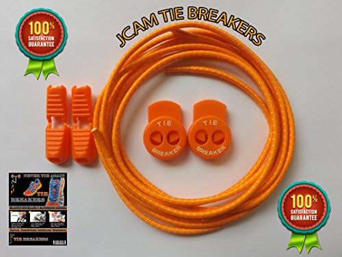 JCAM Reflective Pink Lock Laces Tie Breaker Elastic No Tie Shoelaces For Triathlon Running, Biking, Hiking, Walking - Great for Kids, Elderly, & Adults Men & Women - JCAM (Hot Pink)