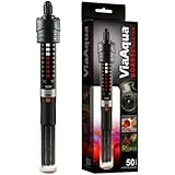 ViaAqua 50-Watt Quartz Glass Submersible Heater with Built-In Thermostat