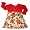 Girl Friends by Anita G - Toddler Girls Dress, Red, Tan (Size 3T)