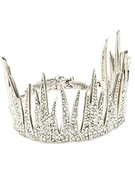 Giuseppe Zanotti Silver Swarovski Crystal Encrusted Flame Bracelet