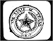 Mouse Pad with black and white, Texas, star, sign, emblem, design, seal