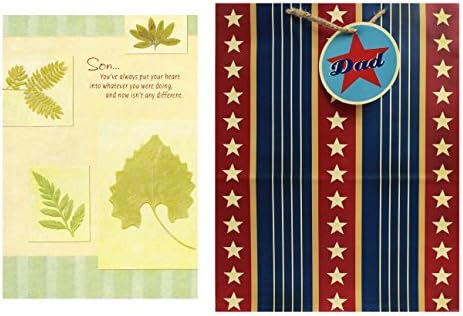 Hallmark Fathers Day Card "Son... You've always put your heart" &amp; Gift Bag