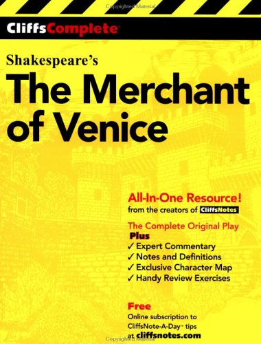 Merchant of Venice: Complete Study Edition (Cliffs Notes)