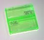 Peek-a-box 2 Compartments Pill Box Organizer Color Transparent Green- Made in the Usa