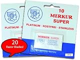 Beauty : Merkur Double Edge Safety Razor Blades 20 Blades