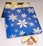 Scott's Cakes 1 lb. White Chocolate Cashew Pattie in a Snowflake Box