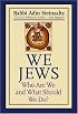 We Jews: Who Are We and What Should We Do
