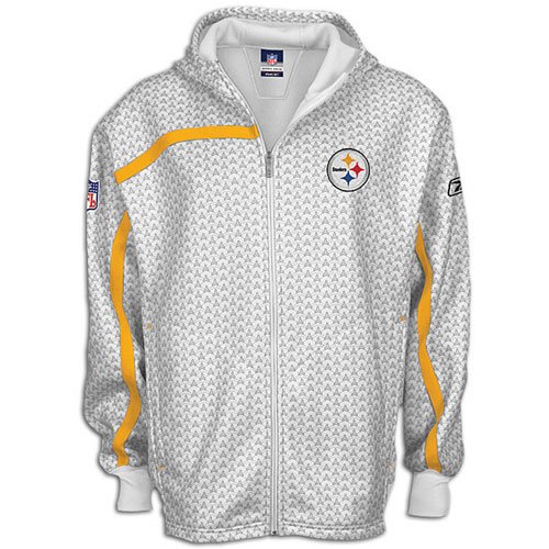 Steelers Reebok NFL Conflict Plyr Full Zip Hood - Men