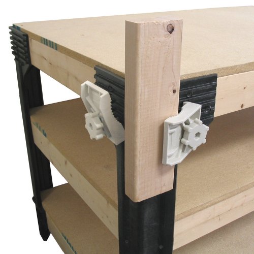 2x4basics 14429 Workbench and Shelving Storage System with Hooks and Clamps