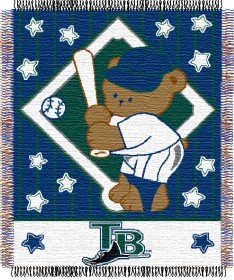 Tampa Bay Rays 36 x 48 inch Woven Baby Throw Blanket (Quantity of 1)