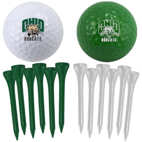 Ohio Bobcats Two Golf Balls And Twelve Tees Set