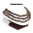 HinsonGayle DIVA Collection 9-12mm Chocolate Baroque Cultured Pearl Rope Necklace