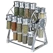 Old Thompson Ferris-Wheel Chrome 20-Jar Filled Spice Rack