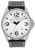 Torgoen Swiss Men's 3-Hand Analog Leather Strap Watch #T10102