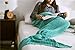 Sofa Quilt Living Room Sleeping Bag, Mermaid Tail Blanket for Adults, Crochet Knitting Mermaid Blanket Handmade High Density Thick Mermaid Blanket, Soft and Warm for All Seasons - 71