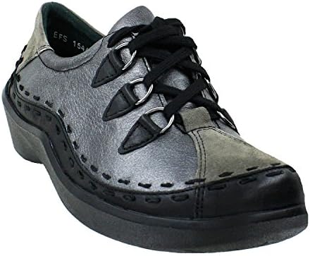 Ziera Women's Allsorts Black/Slate/Pewter Leather Size 40 Wide