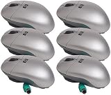 HP 3 Button PS/2 Optical Scroll Mouse Silver (HP5188) - Bonus Pack of 6