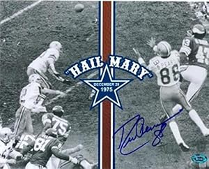 Autographed Drew Pearson Picture - 8x10 Hail Mary ) - Autographed NFL Photos