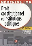 Droit constitutionnel et institutions politiques