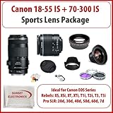 Canon EF-S 18-55mm f/3.5-5.6 IS II Autofocus Lens + Canon EF 70-300mm f/4-5 ....