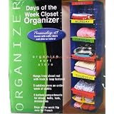 Personalized Days Of The Week Closet Organizer by JSNY