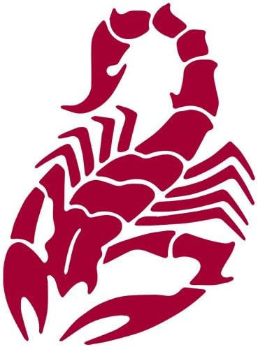 SCORPION Desert Poison 5" (color: MAROON) DIE-CUT Vinyl Decal Window Sticker for Cars, Trucks, Windows, Walls, Laptops, and other stuff.