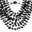 8-Strand Black Onyx Chip Necklace- 20 IN