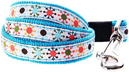 GoCooper Blue Dog Leash, Cute Unique Sunflower Dog Leashes Durable Pet Supplies 4-feet Long 3/4-Inch Wide, Matching Collars Available Separately