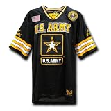 NEW USA Army Star BLACK Military Football Jersey SIZE LARGE