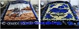 New!!! 2 Ply 2 Side King Mink Blanket White Tiger Flower--4.5 Kg
