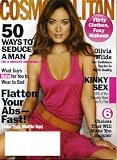 Cosmopolitan April 2011 Olivia Wilde on Cover, 50 Ways to Seduce a Man, Flatten Your Abs - Fast, Kinky Sex, The Full-Body Orgasm, Cosmo's Sex Fantasy Game