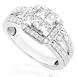 1.00ctw Princess & Round Diamond Engagement Ring in 14kt White Gold